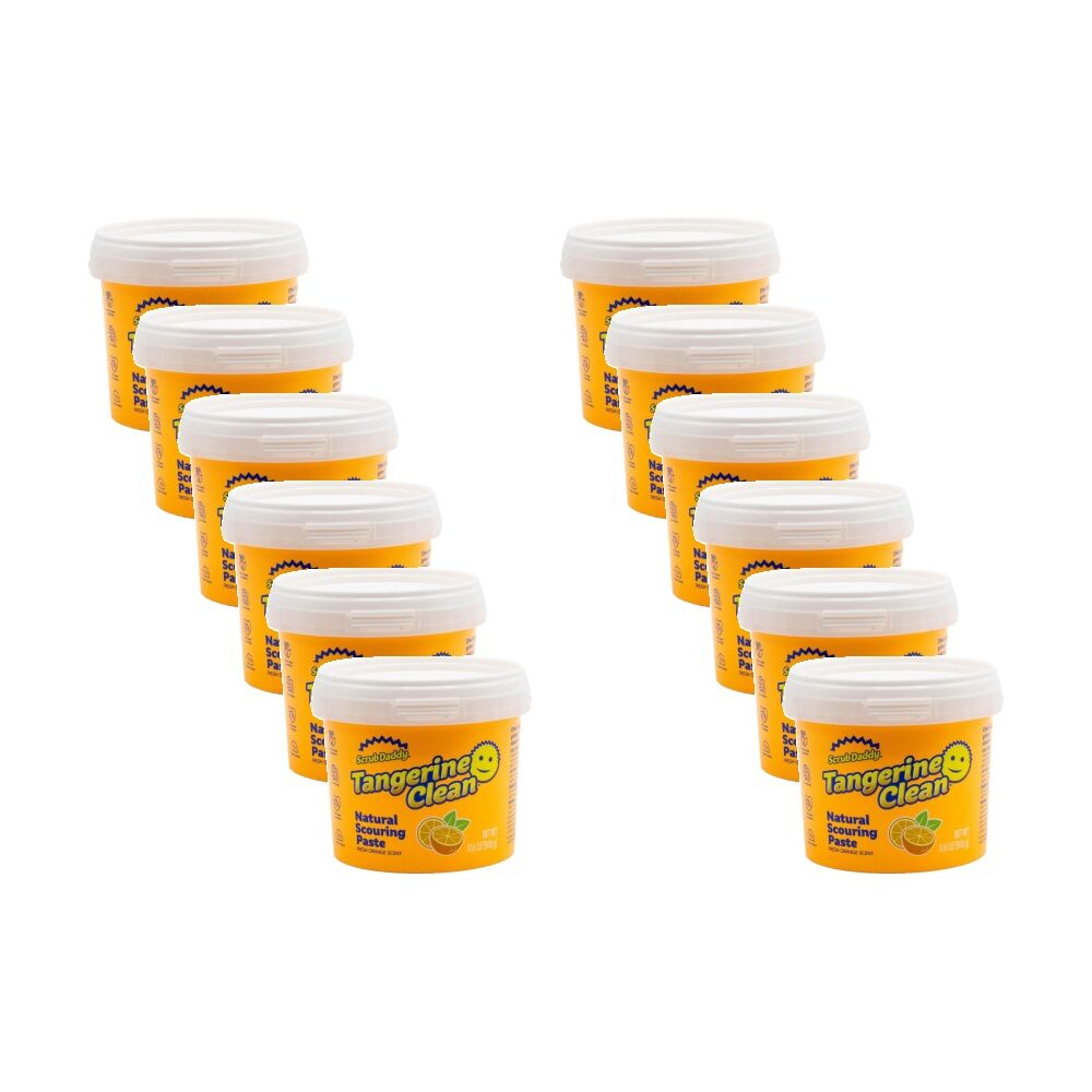 Scrub Daddy Tangerine Clean Natural Scouring Paste Fresh Orange Scent 500g (12 Pack)