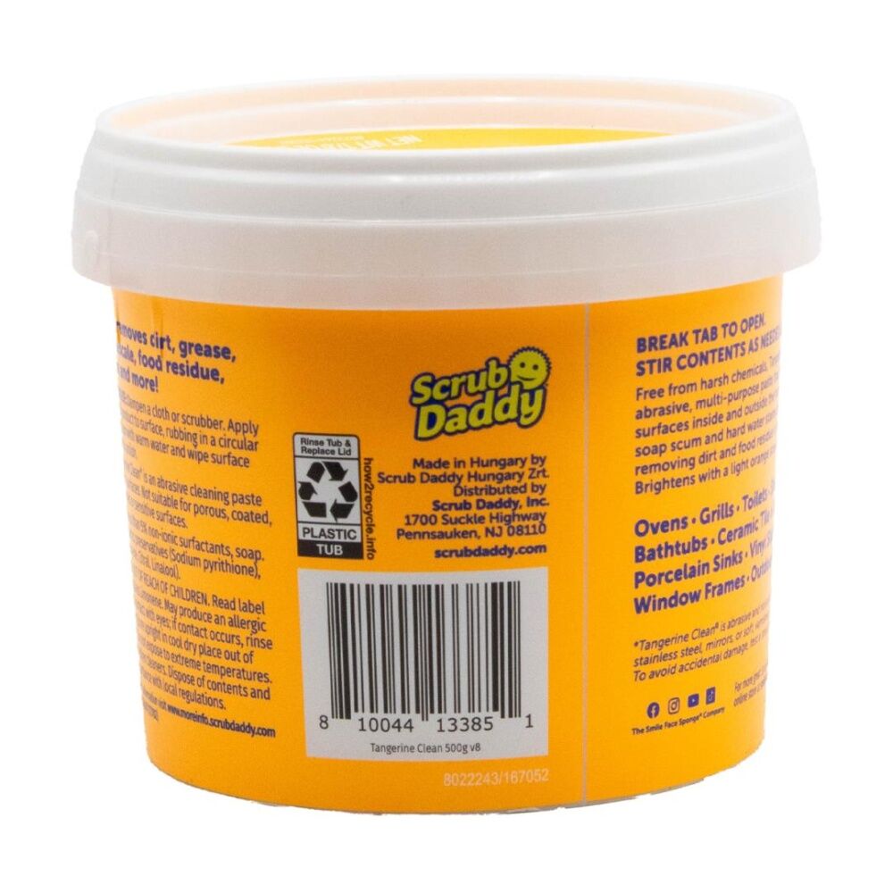 Scrub Daddy Tangerine Clean Natural Scouring Paste Fresh Orange Scent 500g (6 Pack) — image 5