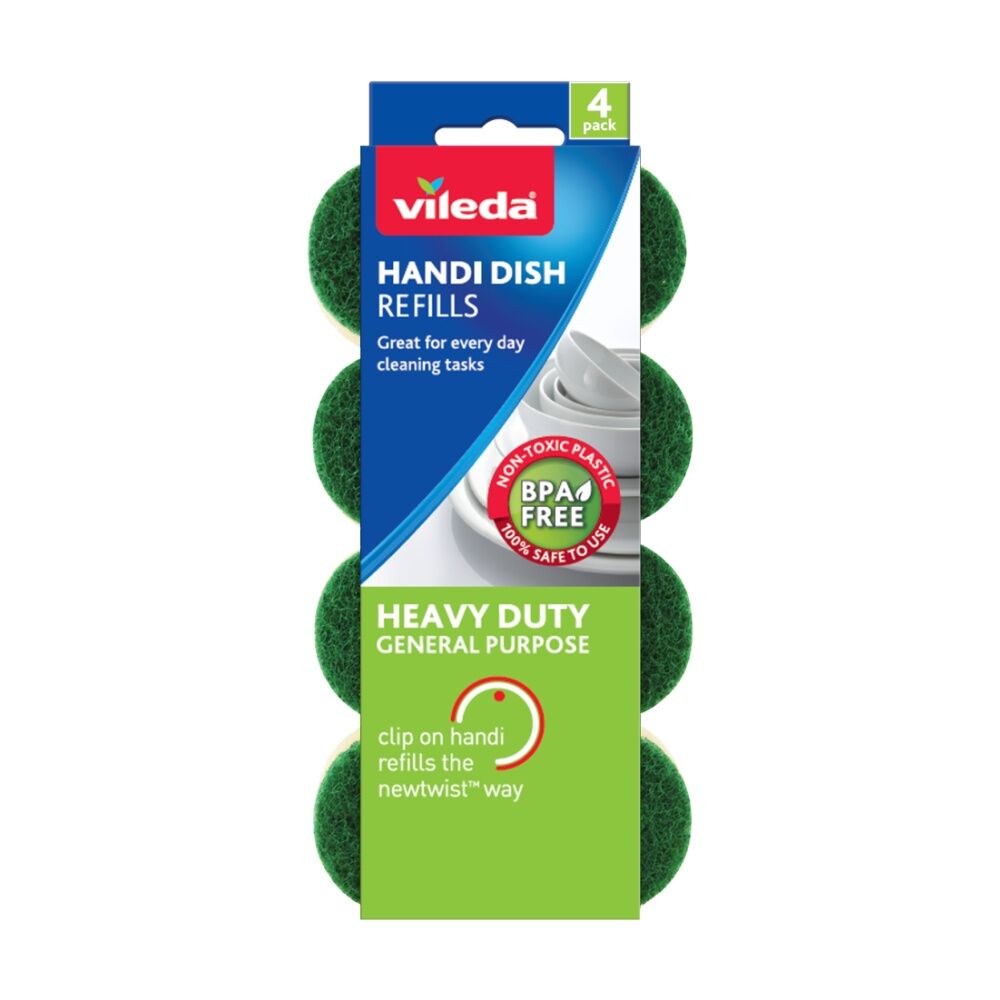 Vileda 12x4pc Vileda Handi Dish Heavy Duty Refills Durable Cleaning Sponges (12 Pack) — image 2