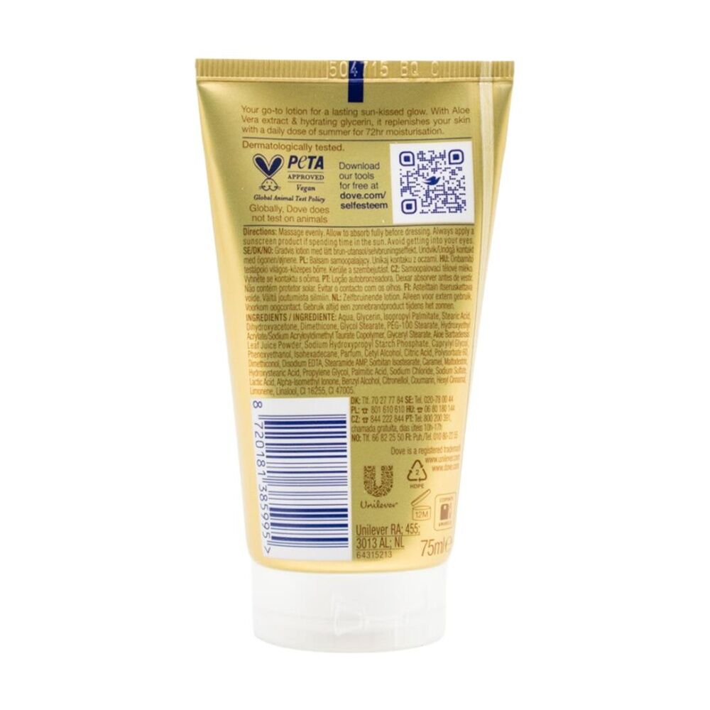 Dove Gradual Self Tan For Face & Body Light To Medium Result 75ml (12 Pack) — image 3