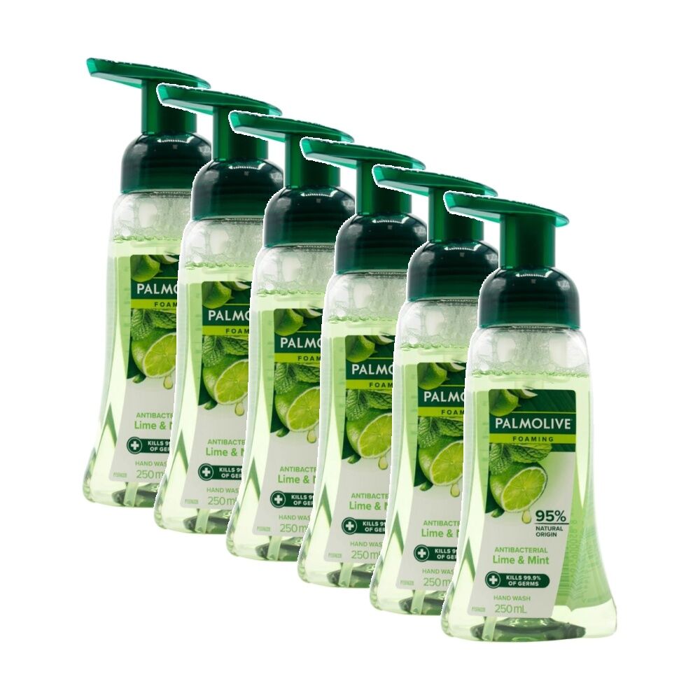 Palmolive Foaming Antibacterial Cleansing Handwash Lime & Mint 250ml (6 Pack)