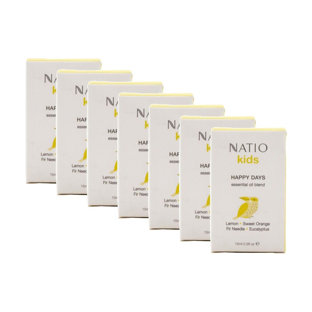 Natio Essential Oil Blend Kids Happy Days Lemon Sweet Orange 15mL (7 Pack)