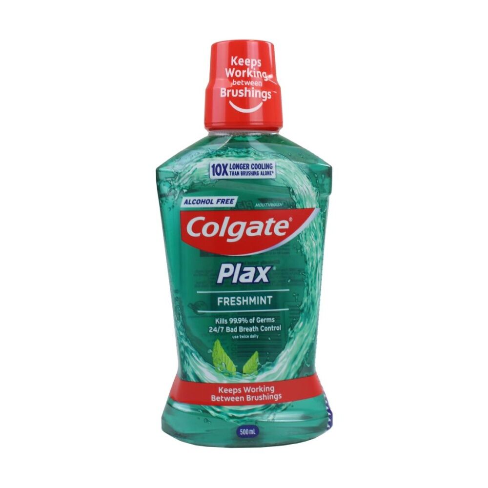 Colgate 500ml Plax Refreshing Freshmint Oral Dental Mouthwash Breath Freshener