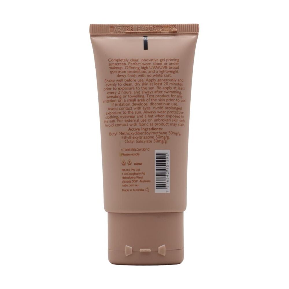 Natio Prep Prime Glow Clear Gel Broad Spectrum SPF50 High Protection 50mL Natio — image 2