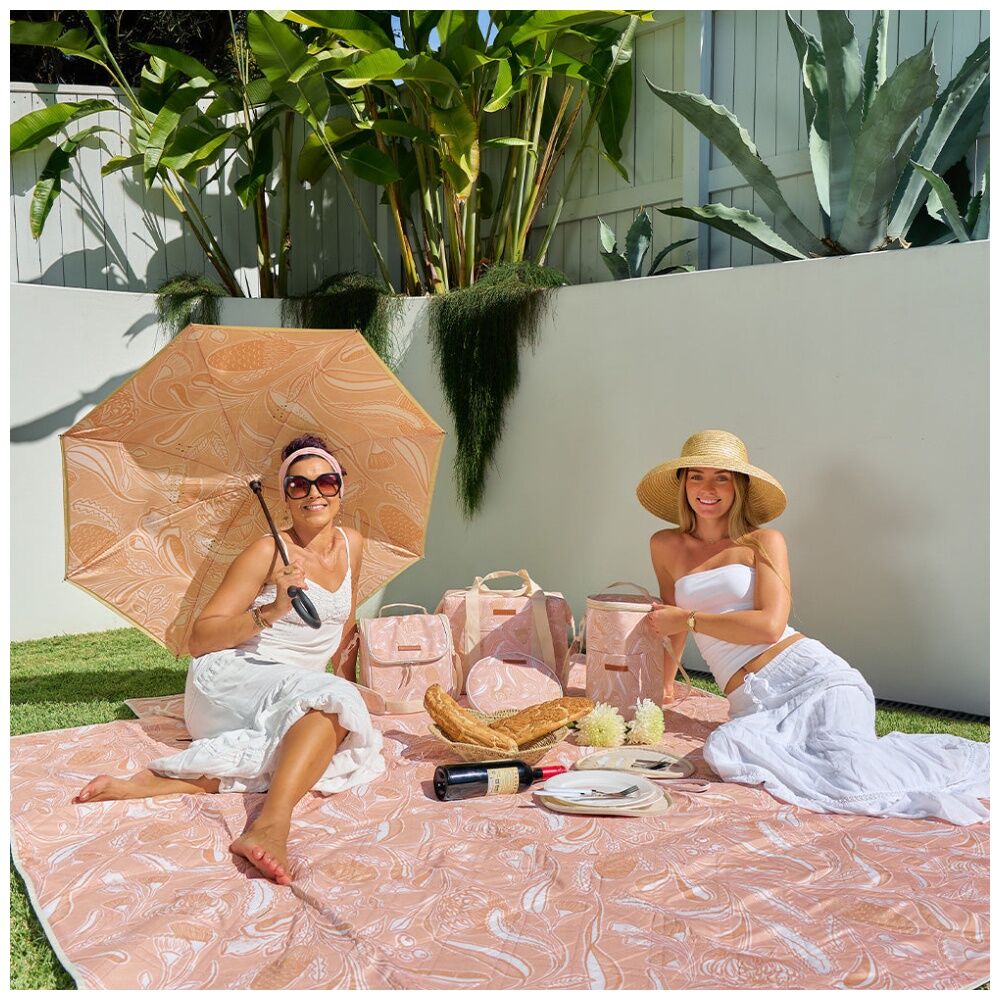 Annabel Trends 2x2m Picnic Mat Trailing Natives Tan w/ Extendable Strap — image 3
