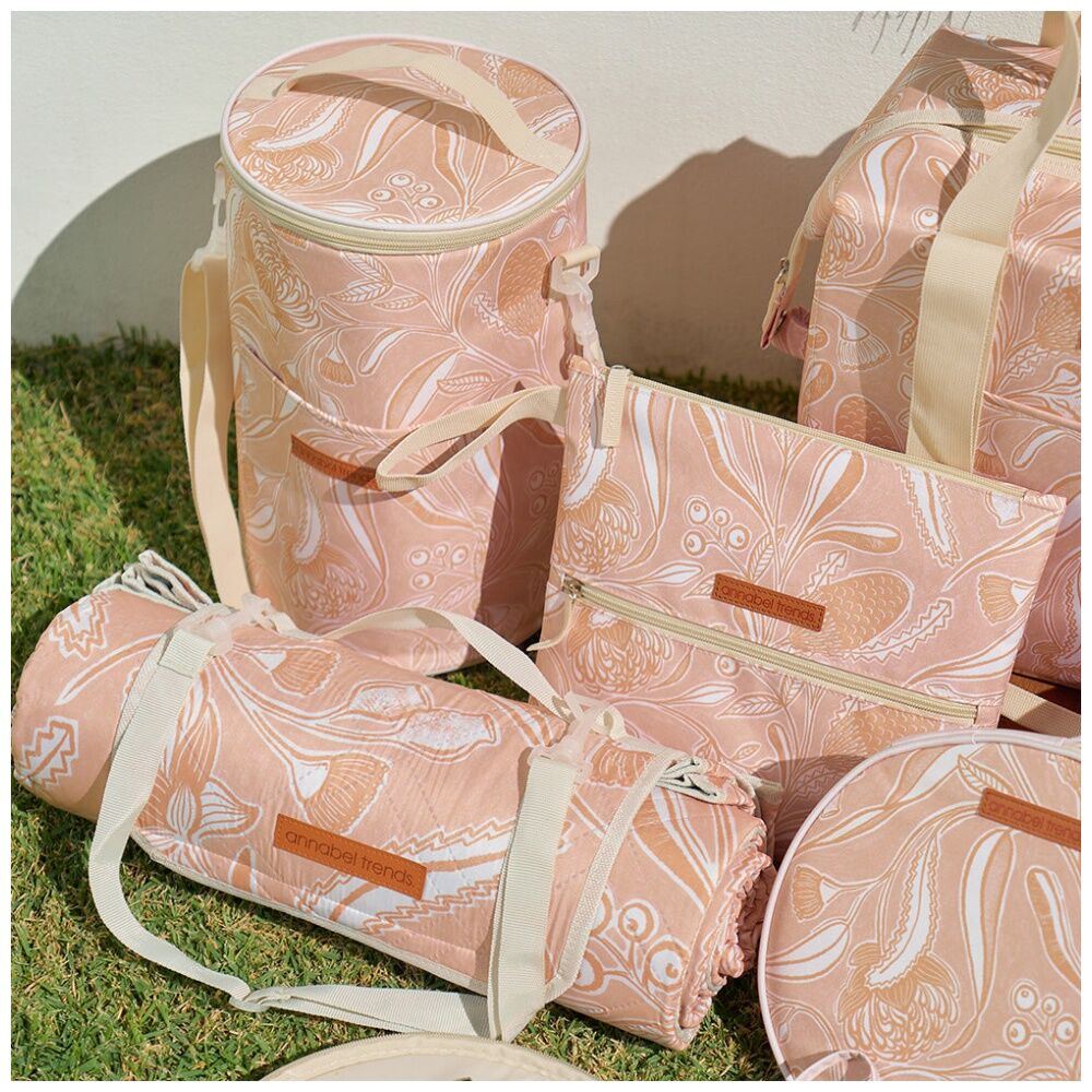 Annabel Trends 2x2m Picnic Mat Trailing Natives Tan w/ Extendable Strap — image 4