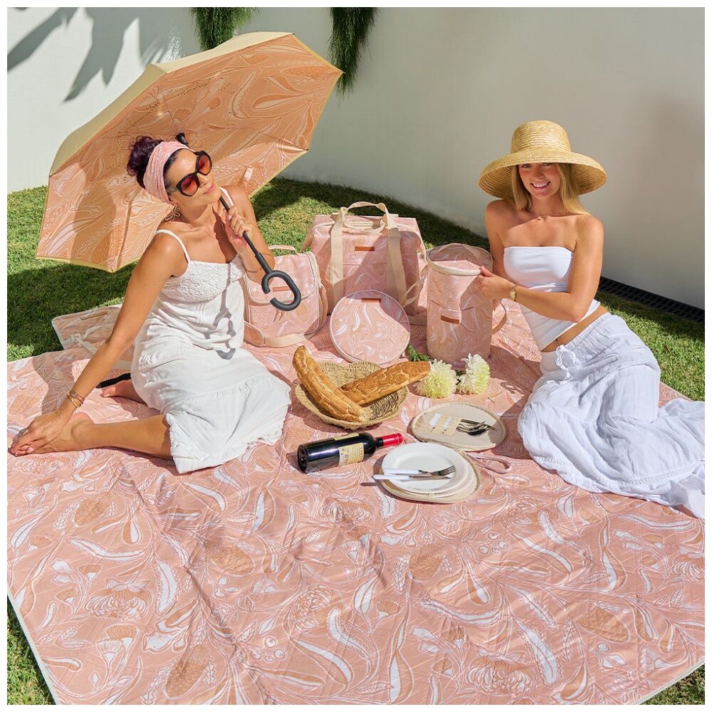 Annabel Trends 2x2m Picnic Mat Trailing Natives Tan w/ Extendable Strap — image 8