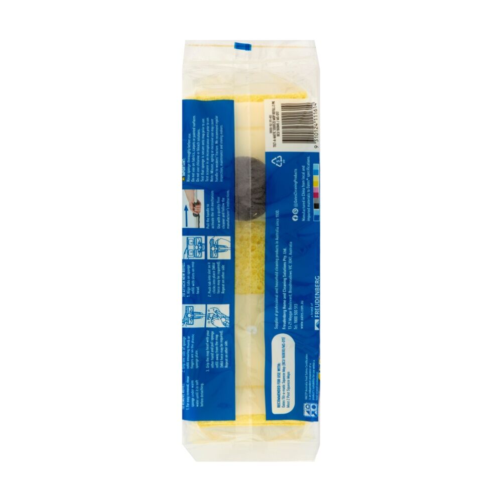 Oates 3x2pc Oates Tilt-A-Matic Squeeze Mop Refill With Scour Dot Compatible (3 Pack) — image 3