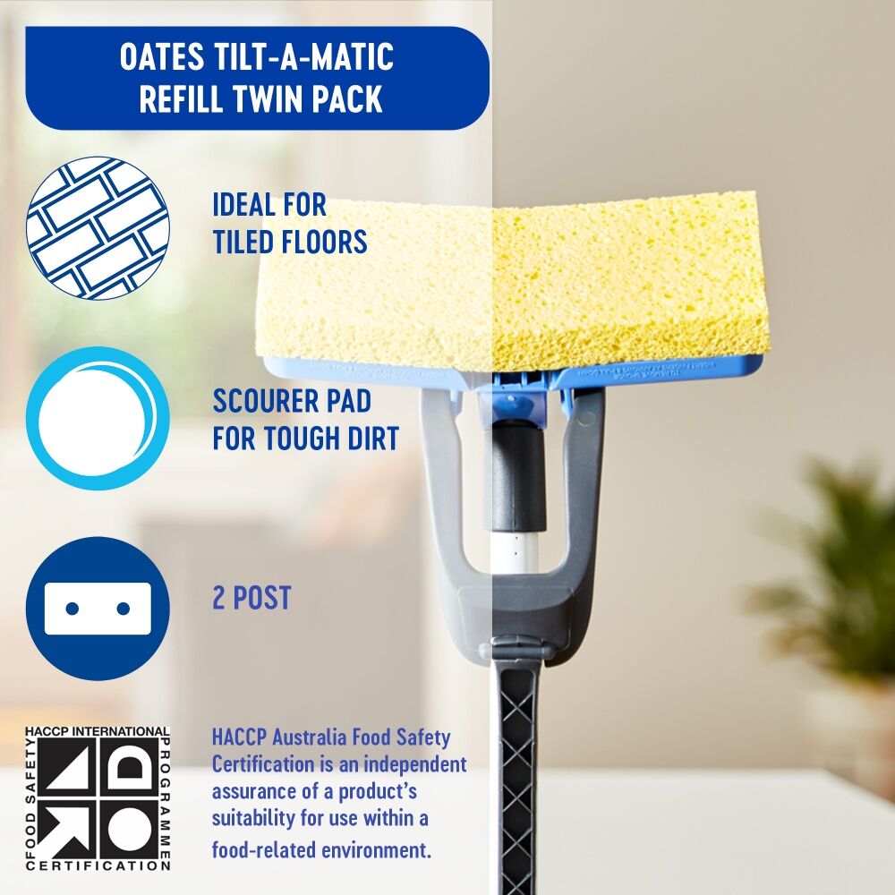 Oates 6x2pc Oates Tilt-A-Matic Squeeze Mop Refill With Scour Dot Compatible (6 Pack) — image 4
