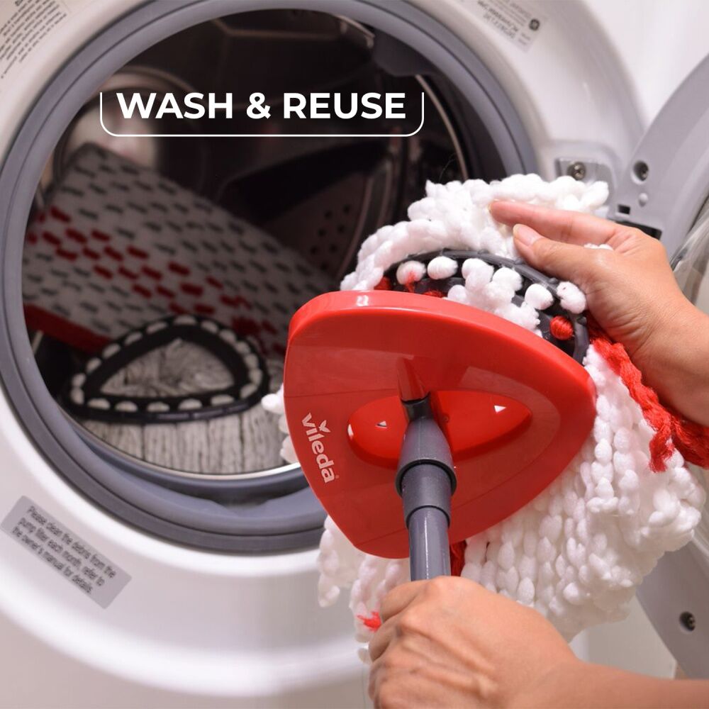 Vileda Easy Wring Clean Spin Mop Refill 2in1 Microfibre Power Red (6 Pack) — image 6