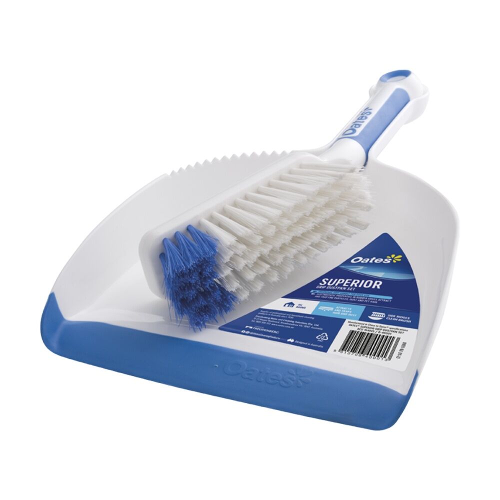 Oates Superior Grip Dustpan Set Electrostatic Rubber Edge Handle (6 Pack) — image 2