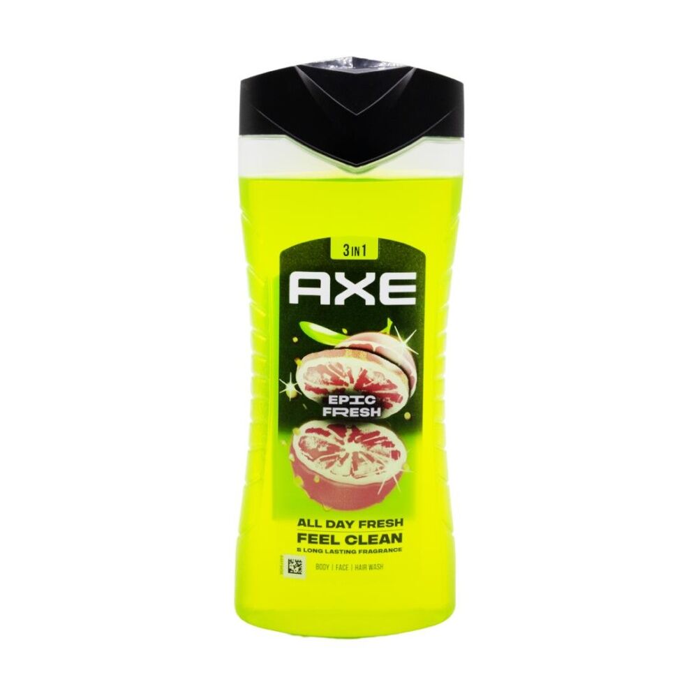 Axe 3 In 1 Wash Body Face Hair Epic Fresh Citrus Fragrance 400mL (12 Pack) — image 2