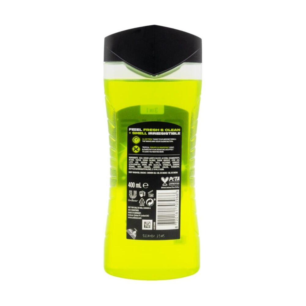 Axe 3 In 1 Wash Body Face Hair Epic Fresh Citrus Fragrance 400mL (12 Pack) — image 3