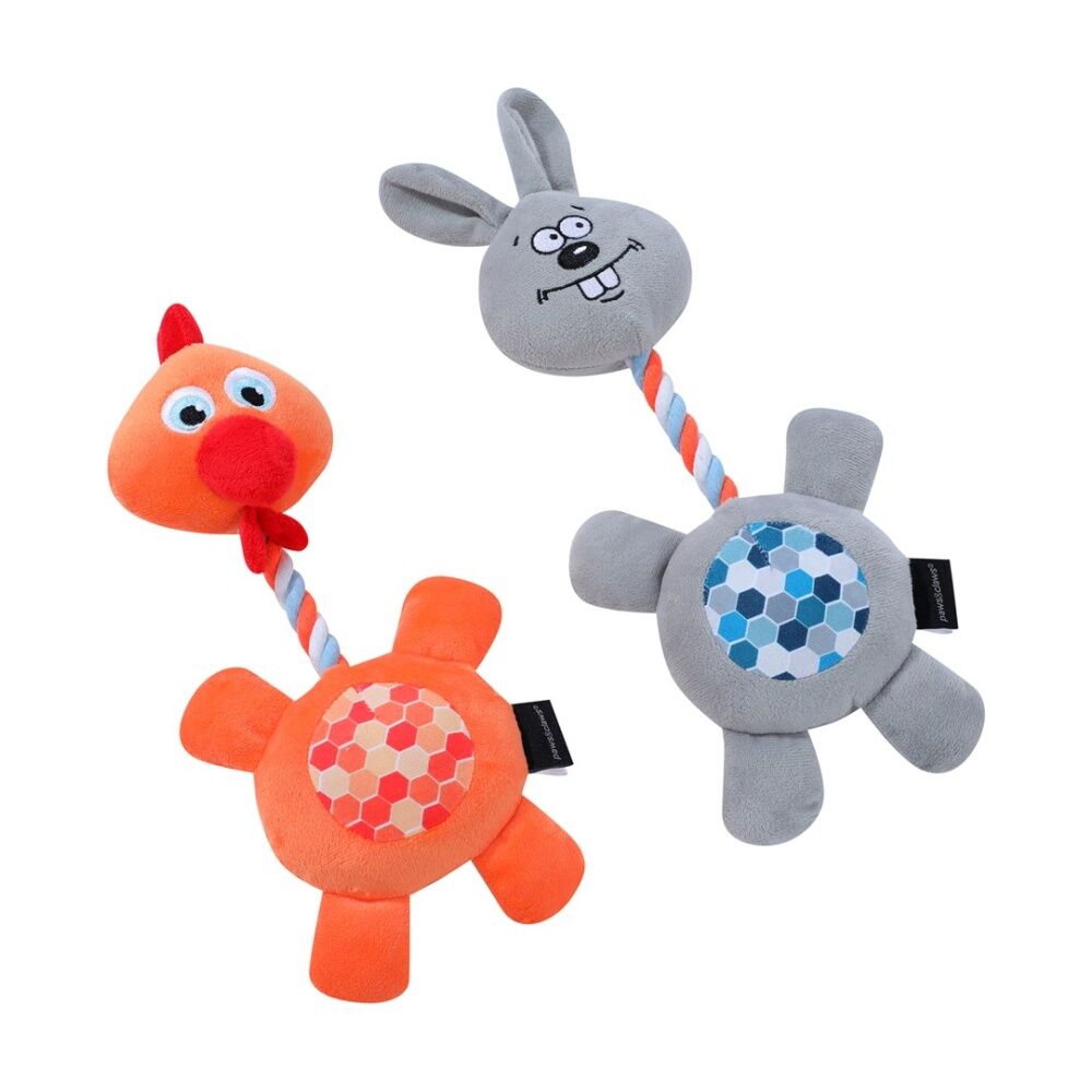 Paws and Claws Plush Farm Animals Dog Pet Toy 31-35cm w/ Squeaker Assorted (6 Pack) — image 4