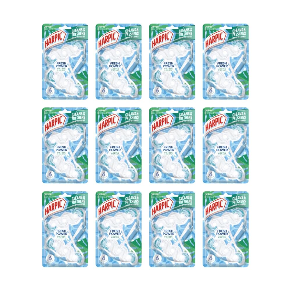 Harpic 2pc Harpic Toilet Cleaner Fresh Power w/ 6 Actions Coconut & Sea Salt (12 Pack)