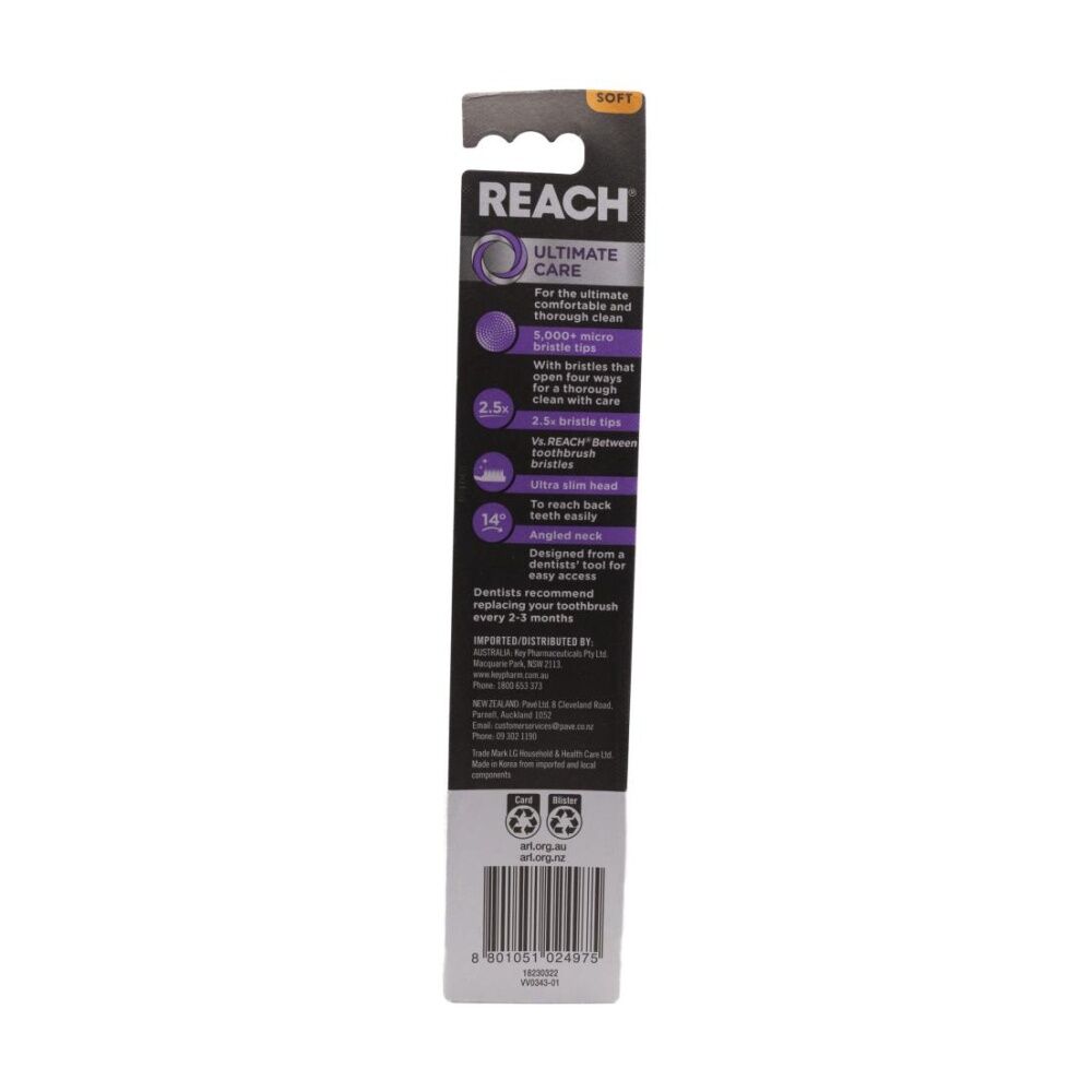 Reach Soft Ultimate Care Toothbrush w/ Multi-Level Bristles Assorted Colours — image 2