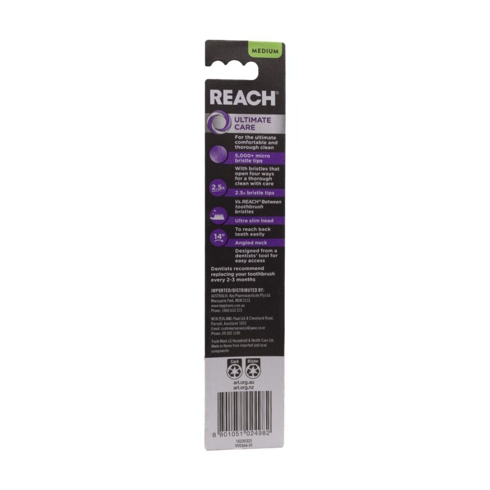 Reach Med Ultimate Care Toothbrush w/ Multi-Level Bristles Assorted Colours — image 2