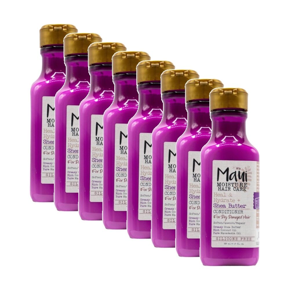 Maui Moisture Heal & Hydrate Conditioner Dry/Damaged Hair 385mL Shea Butter (8 Pack)