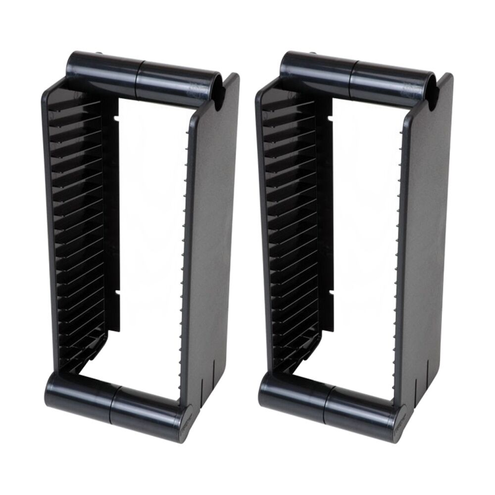 Fischer Plastic 20 Unit Cd Rack / Stand CD Wall Mount (2 Pack)