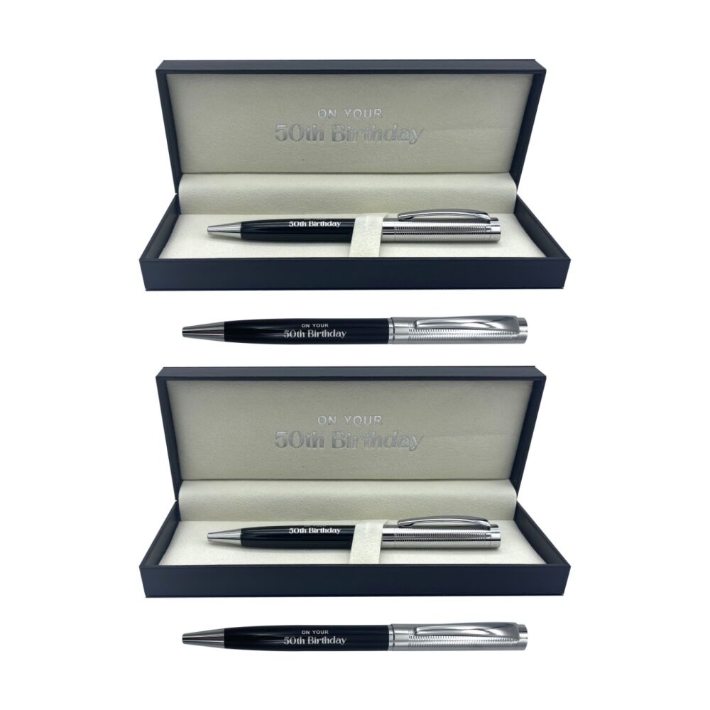 Gibson Gifts 50th Birthday Pen Stationery Writing Instruments (2 Pack)
