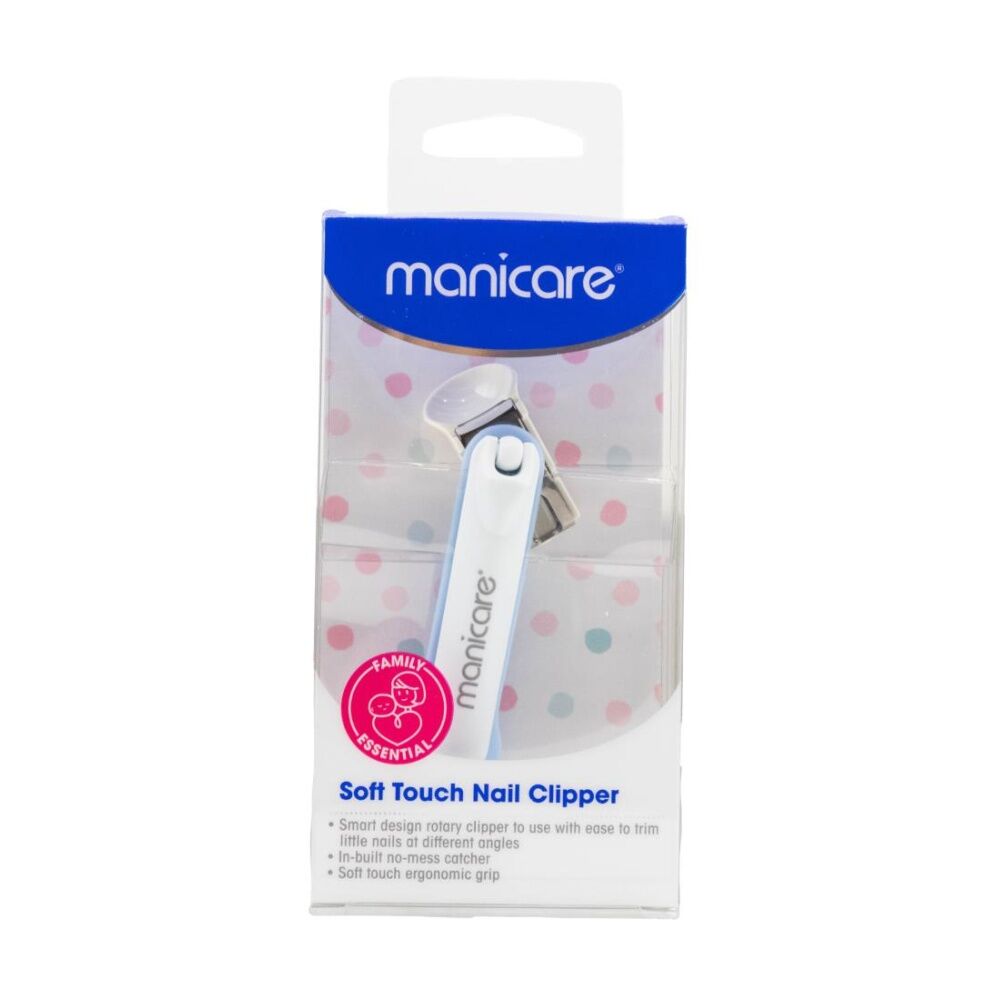 Manicare Stainless Steel Soft Touch Rotary Nail Clipper w/ Ergonomic Grip