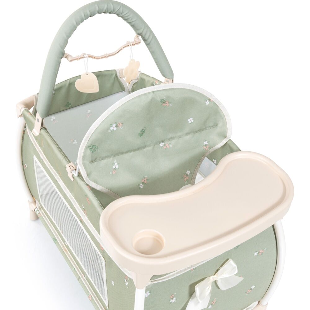 Bayer Multi Bed Doll Cot Integrated High Chair For Dolls Soft Sage Green 46cm Bayer — image 5
