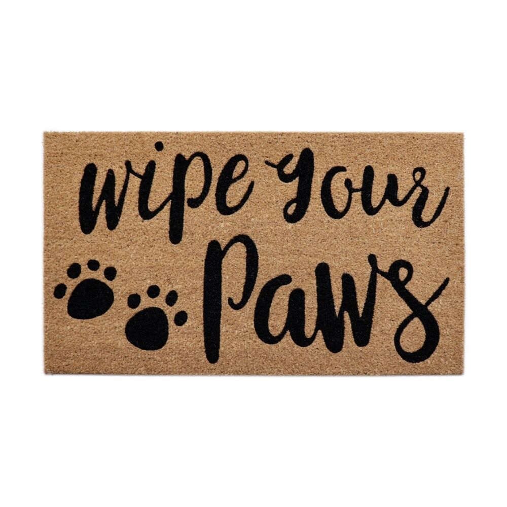 Solemate 45x75cm Wipe Your Paws Coir Back Indoor/Outdoor Floor & Door Mat