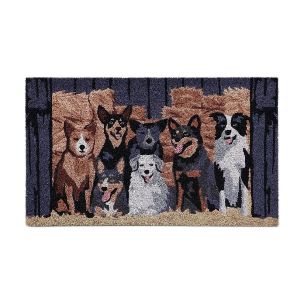 Solemate 45x75cm Barn Dogs Coir Back Indoor/Outdoor Floor & Door Mat