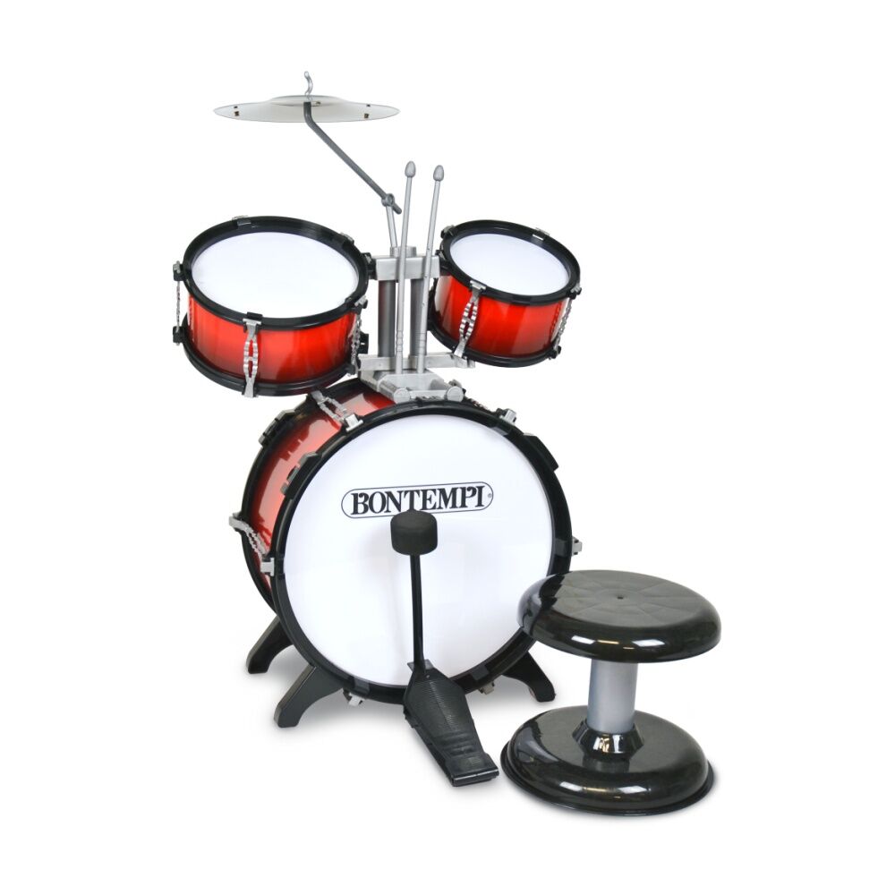 Bontempi Drum Set With 2 Side Drums Cymbal And Stool Diameter 330mm