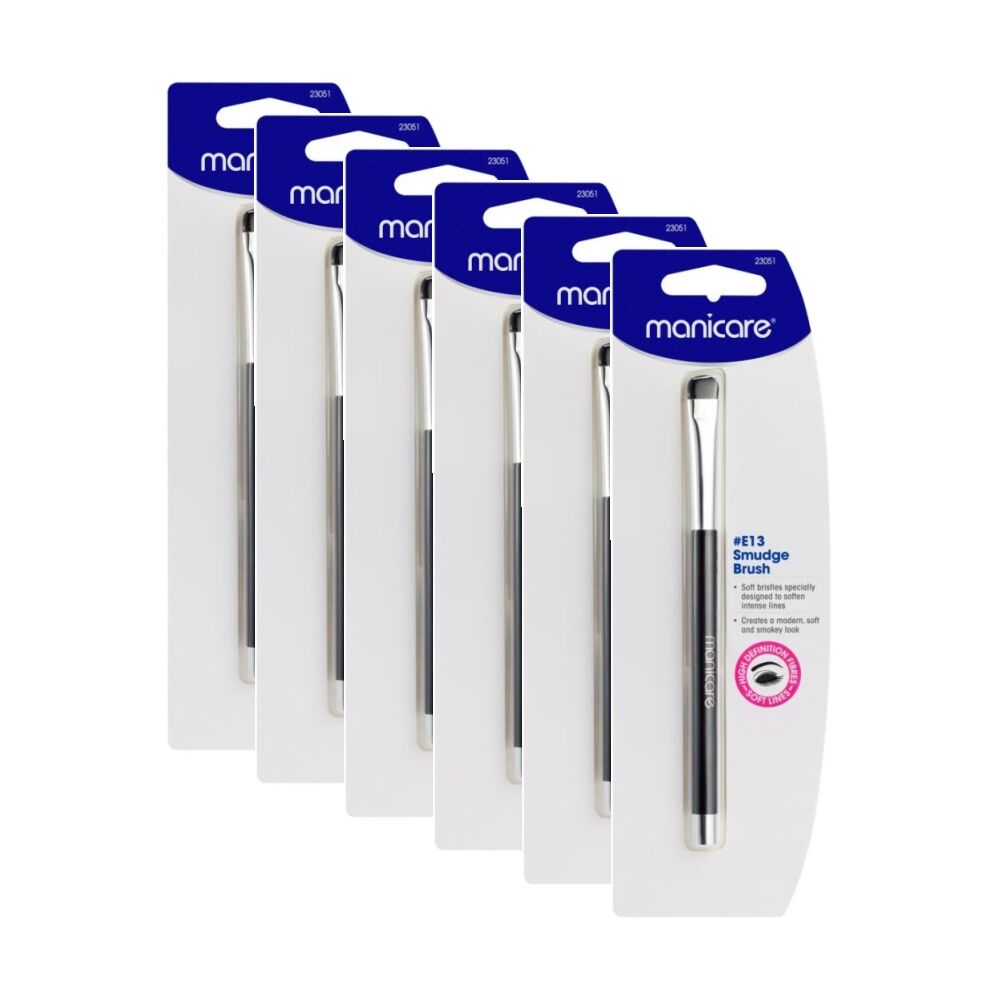 Manicare Smudge Brush Make Up Tool For Soft Bristles & Lines E13 (6 Pack)