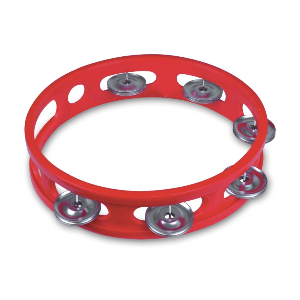 Bontempi Tambourine With Metal Cymbals Music Instrument Red 155x165x33mm (4 Pack) — image 2