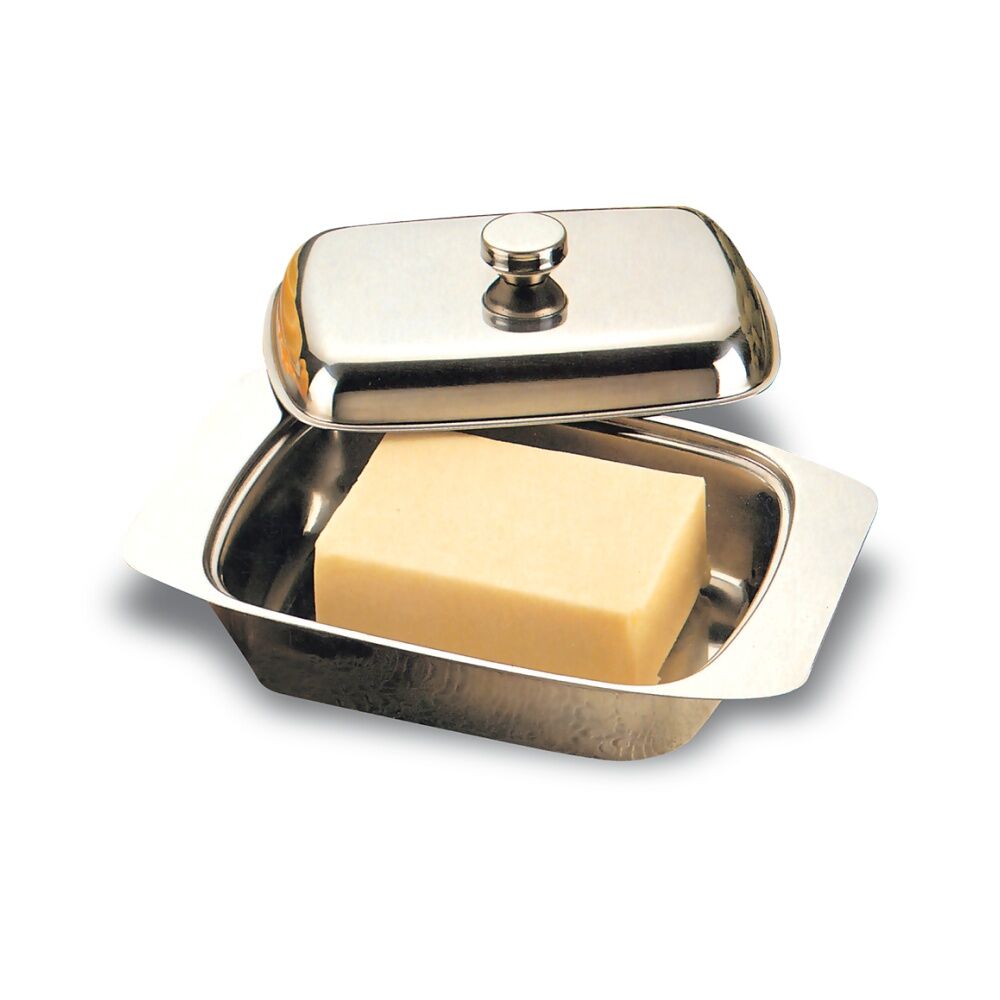 Appetito Stainless Steel Butter Dish With Cover 19x12x4cm Polished (2 Pack) — image 3