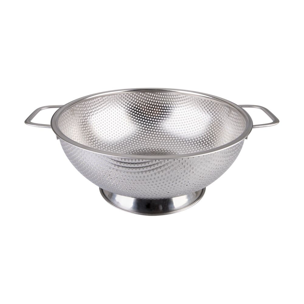Appetito Stainless Steel Kitchen Colander w/ Handles 25.5cm Diameter (2 Pack) — image 3