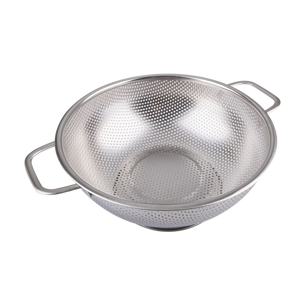 Appetito Stainless Steel Kitchen Colander w/ Handles 25.5cm Diameter (2 Pack) — image 5