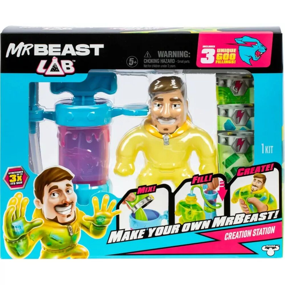 Mrbeast Lab Stretchy Hero Creator Pack Hazmat Jimmy Figure 5y+ Mrbeast Lab