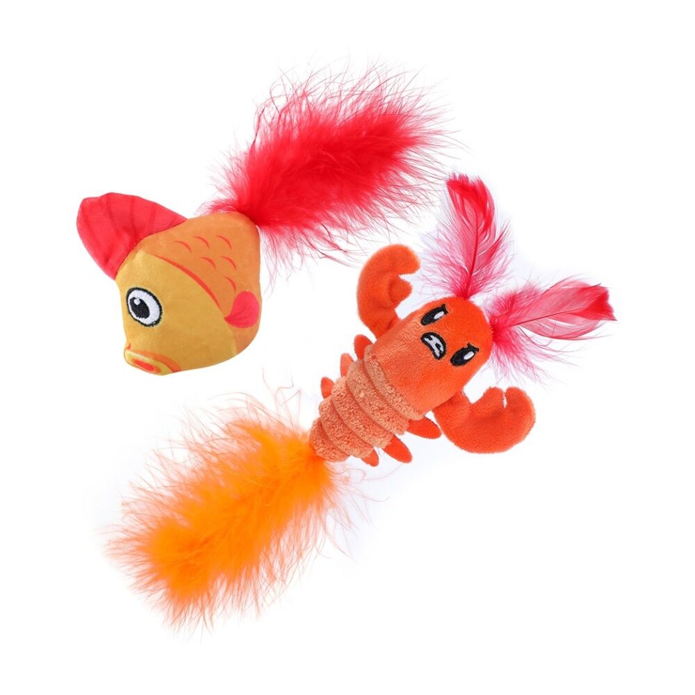 Paws and Claws Cara Pet Cat Sea Life Plush Toy Assorted 10x5x5cm (2 Pieces) — image 4