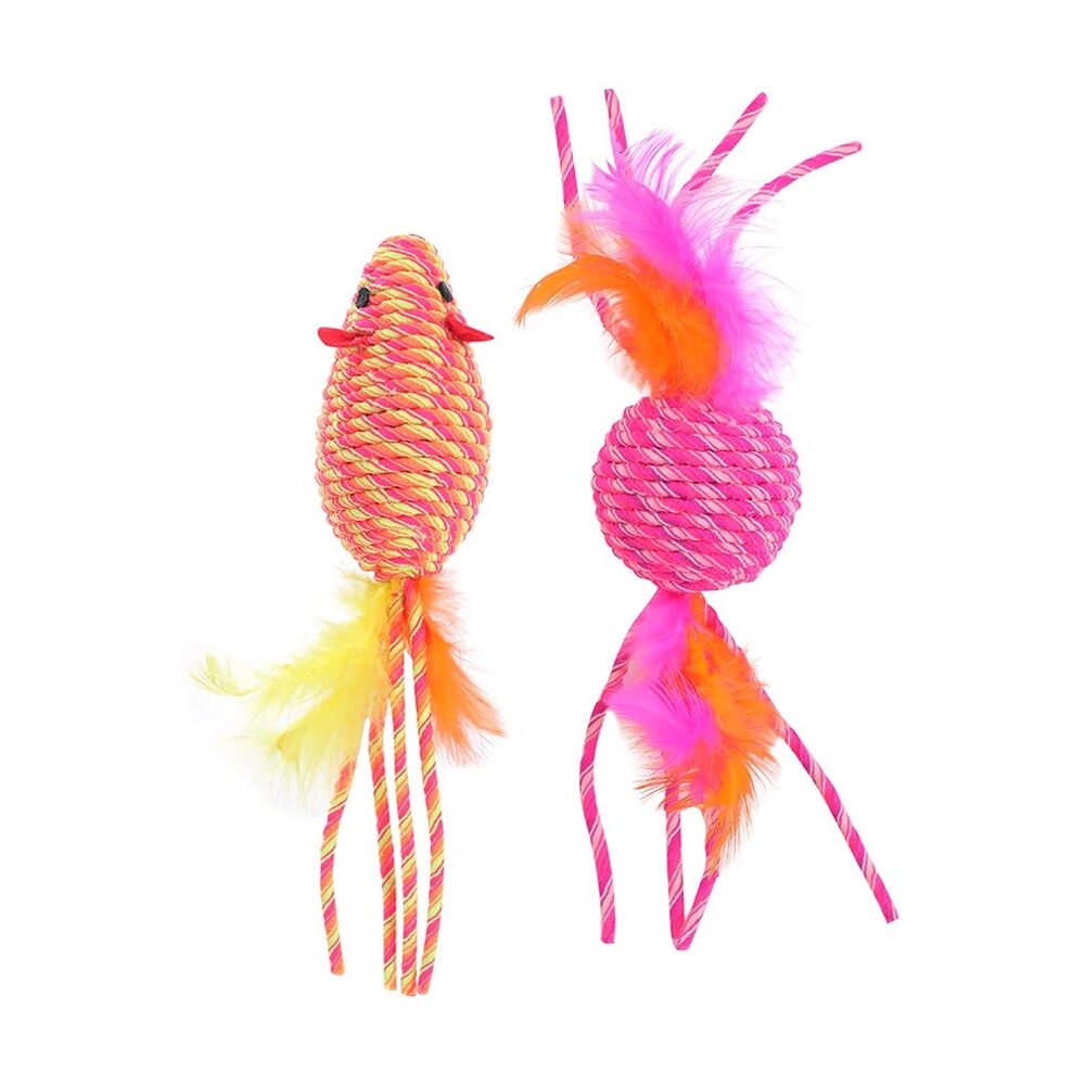 Paws and Claws 2pc Paws And Claws Cara Cat Stretchy Neon Play Toy Set 7x3x3cm Assorted (6 Pack) — image 2