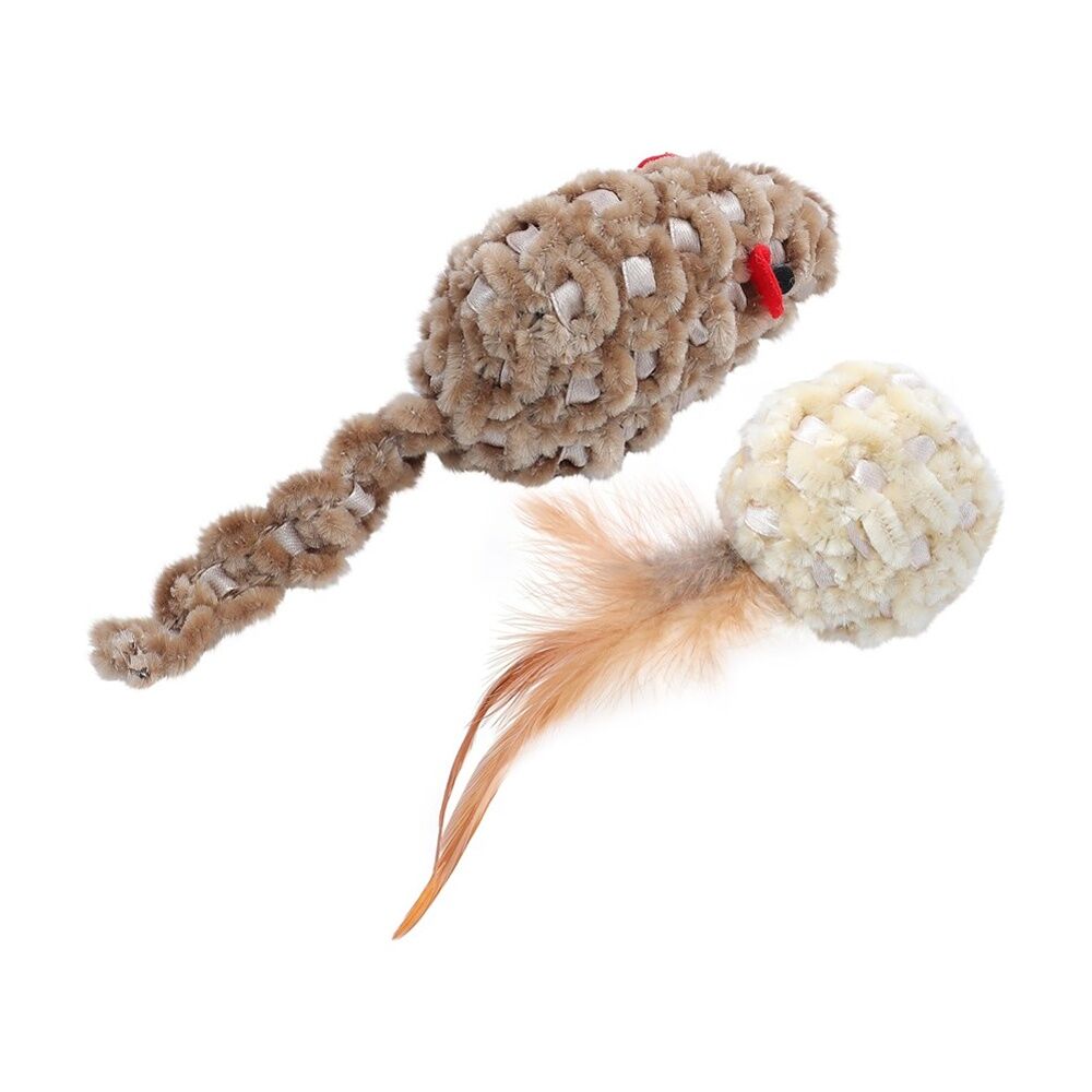 Paws and Claws 2pc Paws And Claws Cara Cat Chenille Rattle Play Toy Set 7x3x3cm Assorted (6 Pack) — image 8