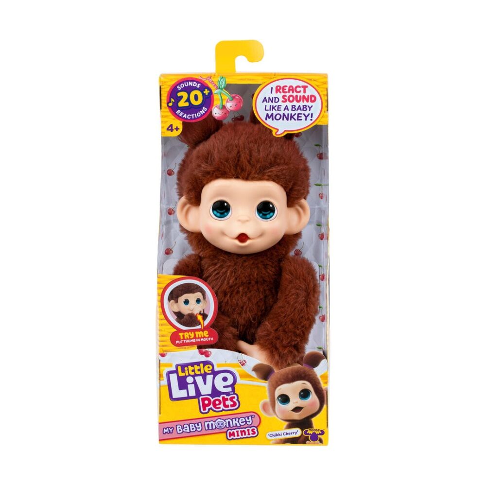 Little Live Pets 4y+ My Baby Monkey Minis Interactive Kids Plush Assorted — image 4