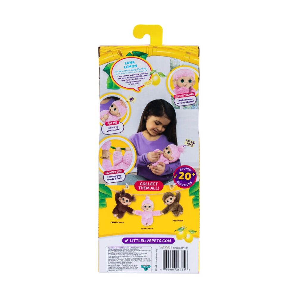 Little Live Pets 4y+ My Baby Monkey Minis Interactive Kids Plush Assorted — image 6