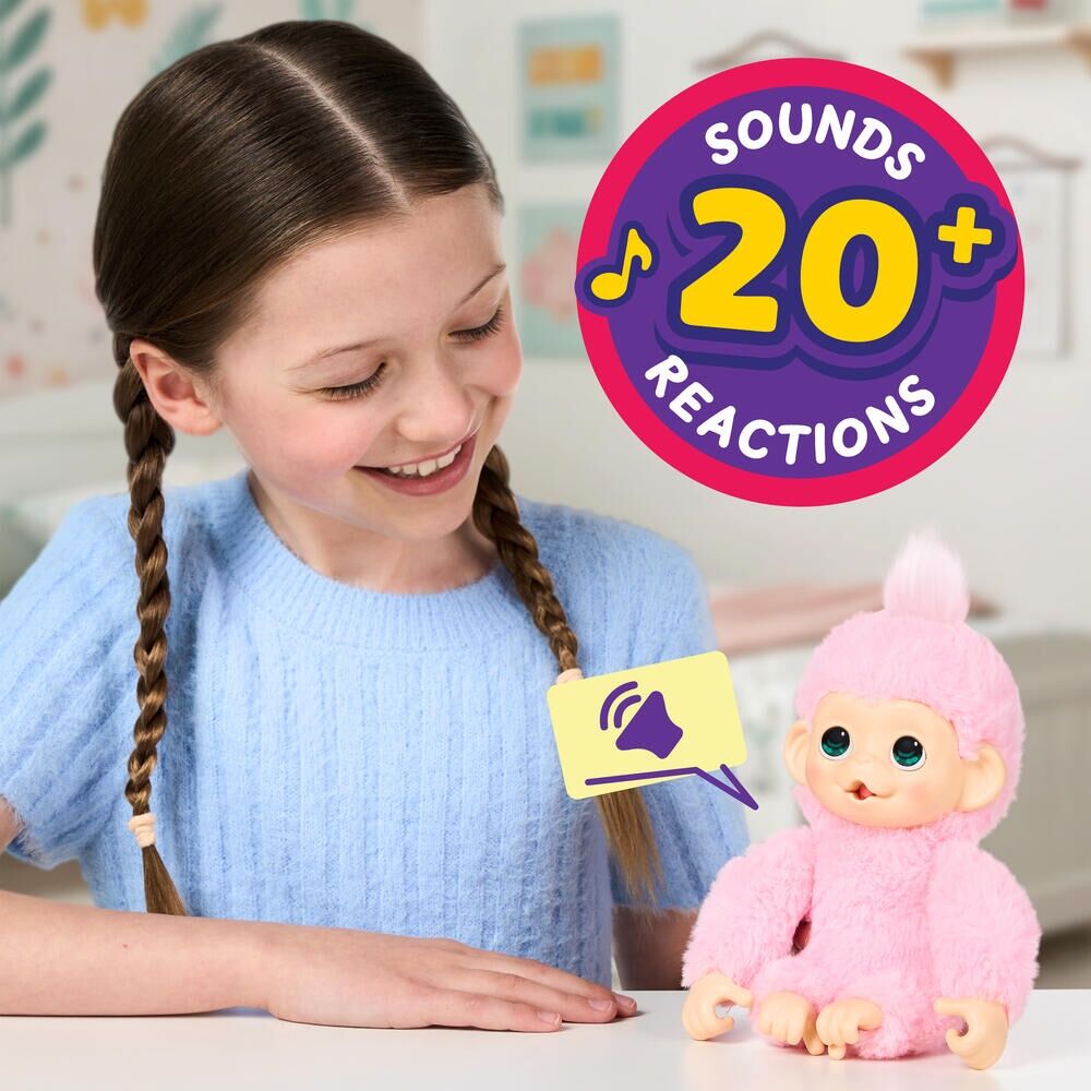 Little Live Pets 4y+ My Baby Monkey Minis Interactive Kids Plush Assorted — image 8