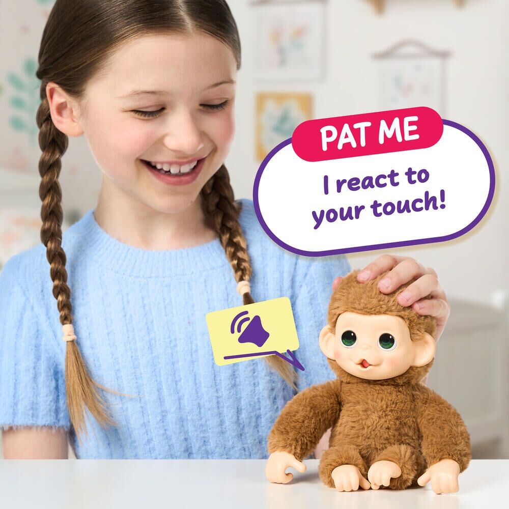 Little Live Pets 4y+ My Baby Monkey Minis Interactive Kids Plush Assorted — image 9