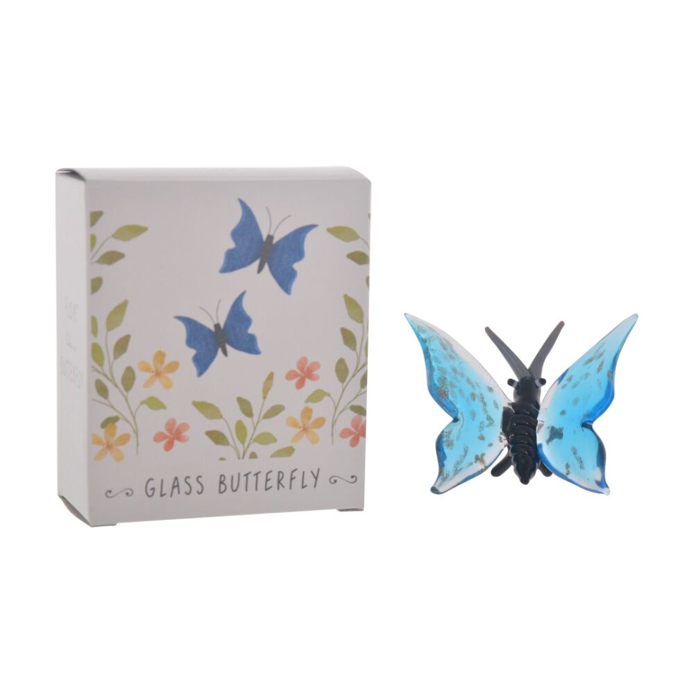 Gibson Gifts Artisan Glass Butterfly Home Decoration Sculptures/Figurines (4 Pack) — image 3