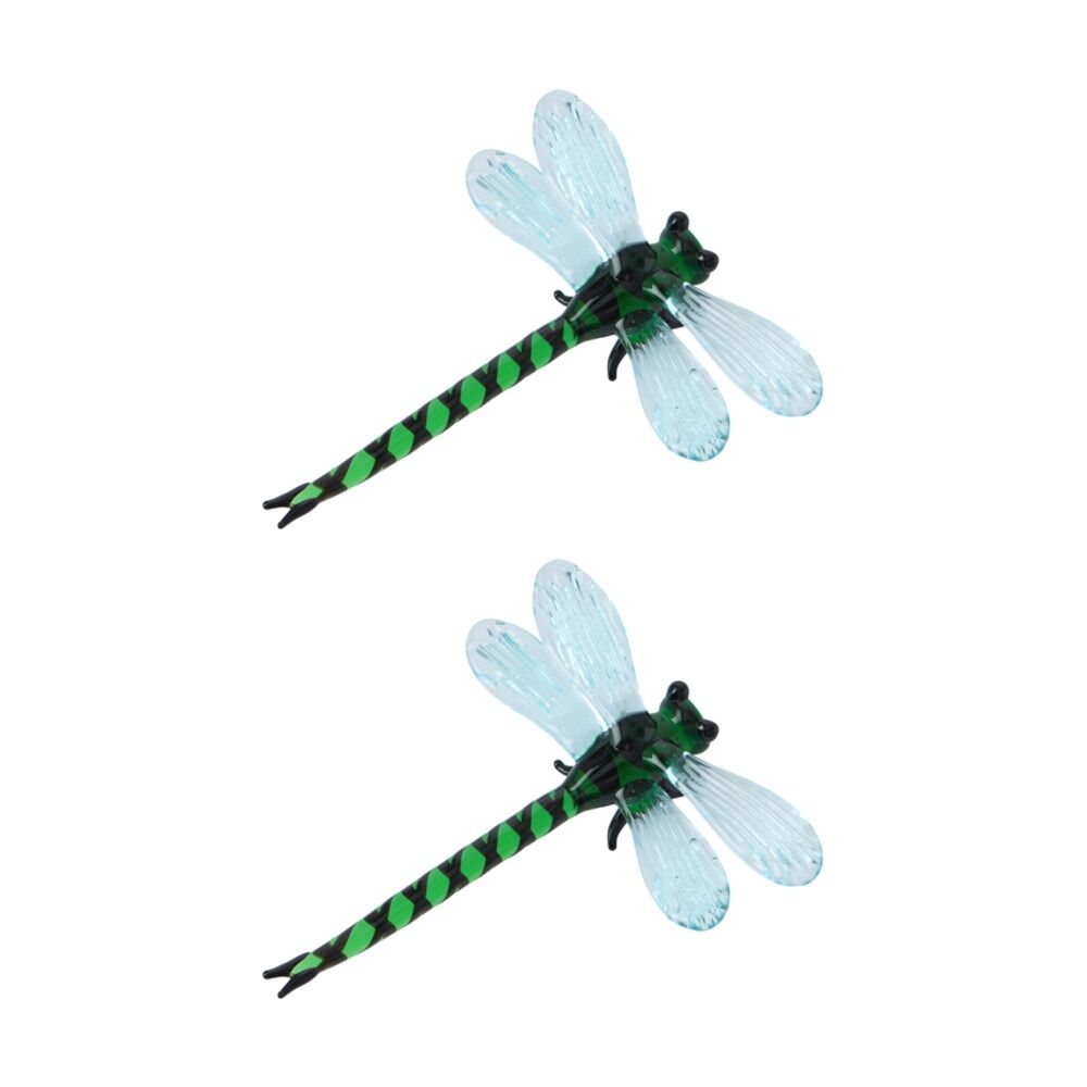Gibson Gifts Artisan Glass Dragonfly Home Decoration Sculptures/Figurines (2 Pack)