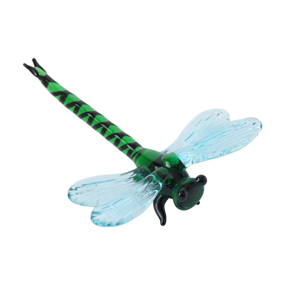 Gibson Gifts Artisan Glass Dragonfly - Handcrafted Dragonfly Figurine - Bright Green Markings And Translucent Wings - Whimsical Decor - Nature Lover — image 4