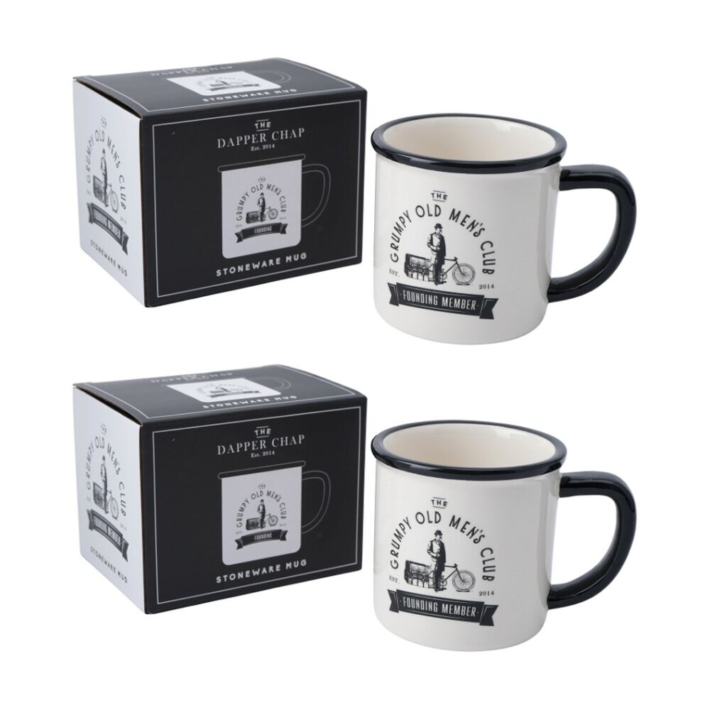 Gibson Gifts Dapper Chap Grumpy Mens Mug Dinnerware/Serverware (2 Pack)