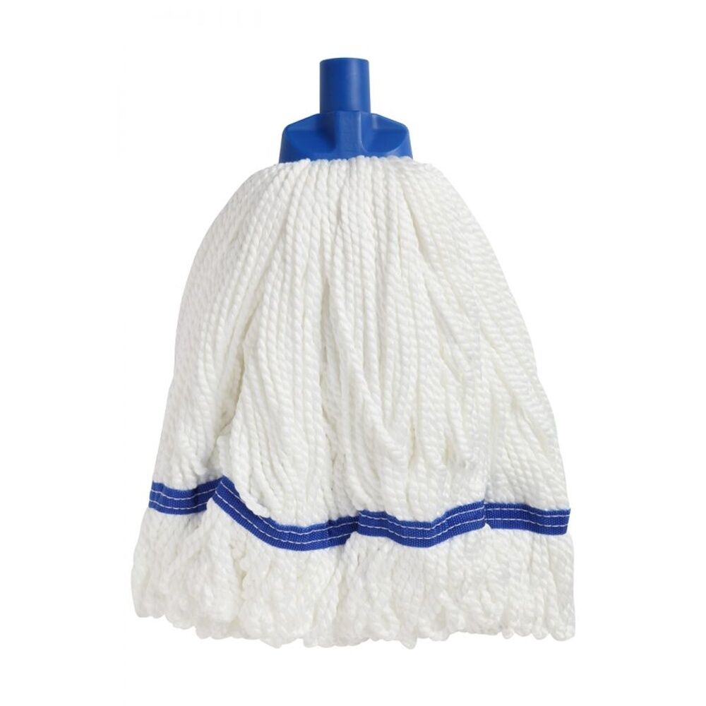 Edco 100 Percent Microfibre Yarn Round Mop w Loop Fibres — Blue