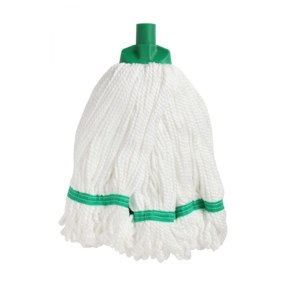 Edco 100 Percent Microfibre Yarn Round Mop w Loop Fibres — Green