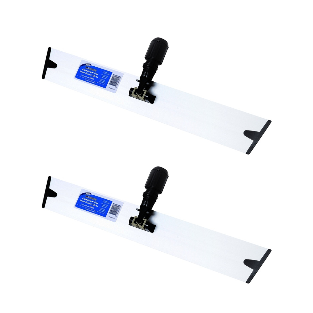 Edco Enduro Swivel Mechanism Aluminium Flat Mop Lightweight Frame 55cm (2 Pack)