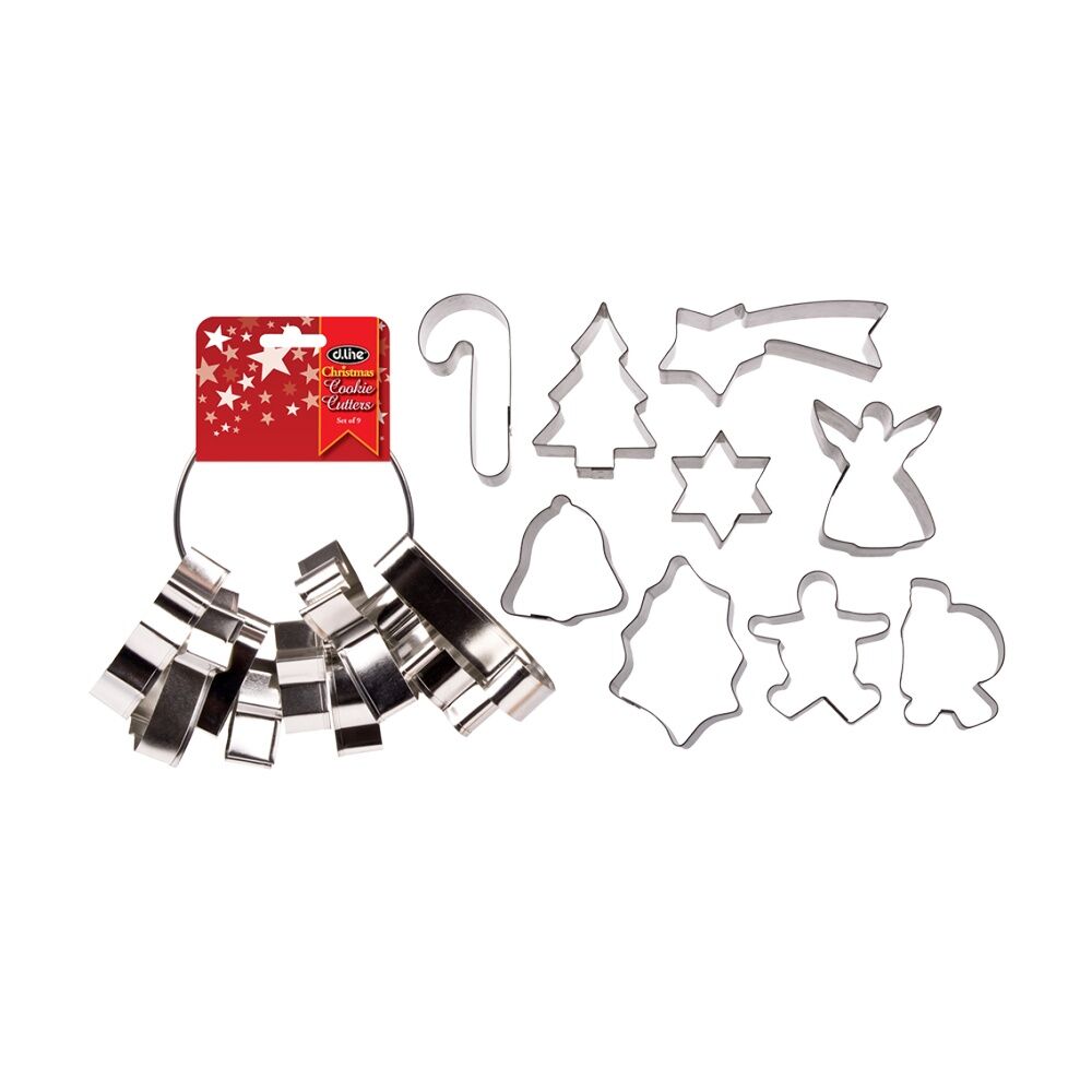 D.Line Christmas Festive Shapes Cookie Cutter Baking Tool Set (9 Pieces) — image 3